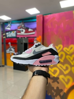 NIKE AIR MAX 90 BRANCO/CINZA/ROSA