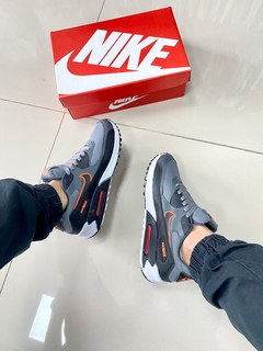 NIKE AIR MAX 90 GRAFITE/LARANJA - loja online