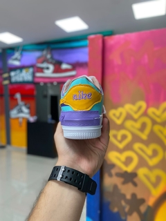 NIKE AIR FORCE SHADOW BRANCO/ROXO/AMARELO - Tenis Bessa