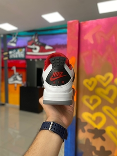 NIKE AIR JORDAN 4 BRANCO/VERMELHO - Tenis Bessa