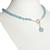 CP089-02-CD Collar jade celeste 8mm con dije calcedonia y plata 925 - comprar online