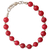 PP066-SD Pulsera coral bambú 8mm y plata 925 - comprar online