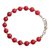 PP066-SD Pulsera coral bambú 8mm y plata 925