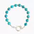 PP080-SD Pulsera turquesa 8mm y plata 925