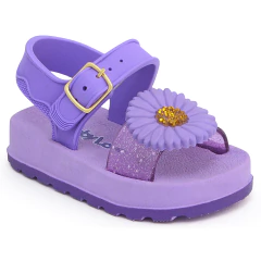 Sandália Menina Papete Infantil Feminina Original Baby Love Lilás - comprar online