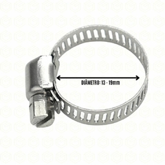 Abraçadeira Progeral Aço Carbono Rosca Sem Fim 13-19mm - Pct c/ 10 ( 3/4 Para Mangueira de Gás ou Jardim )