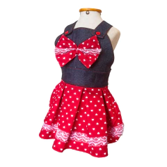 Vestido Jardineira Love - Panda Boutique Pet