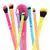 Set de brochas y pinceles de maquillaje - 8/9 piezas - Neón - MODA TOTALLY ELECTRIC FULL FACE en internet