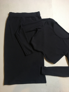 conjunto lanilla cuello redondo