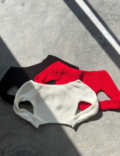 sueter crop bote - comprar online