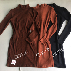 combo: vestido lanilla + panty efecto piel - tienda online