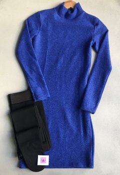 combo: vestido lanilla + panty efecto piel