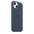 Capa de silicone com MagSafe para iPhone 14 – Azul-tempestade