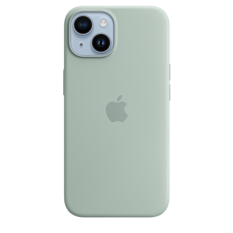 Capa de silicone com MagSafe para iPhone 14 – Suculenta