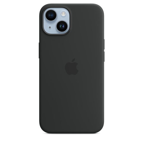 Capa de silicone com MagSafe para iPhone 14 – Meia-noite