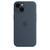 Capa de silicone com MagSafe para iPhone 14 – Azul-tempestade - loja online