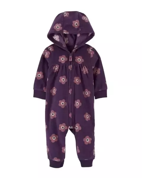 MACACÃO FLORAL EM FLEECE - CARTER'S