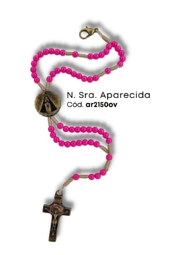 TREÇO PULSEIRA N.SRA.APARECIDA ABS ROSA AR2150 OV