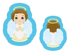 ALMOFADA ANJO MENINO AZUL CÓD. 4506