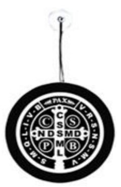 ALMOFADA COM VENTOSA MEDALHA DE SÃO BENTO CÓD. 4536