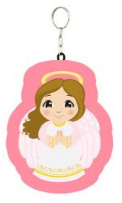 ALMOFADA CHAVEIRO ANJO MENINA ROSA CÓD. 4533