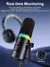 Sinelan usb/xlr microfone dinâmico touch-mute fone de ouvido jack & controle de - loja online