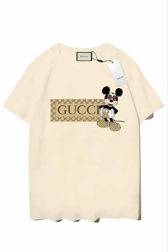 PLAYERA GUCCI MICKEY BEIGE MANGA CORTA CUELLO REDONDO ALGODON (IMPORTACION)