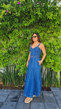 vestido denim oscuro - comprar en línea