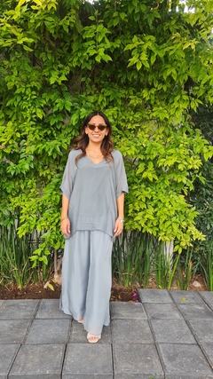 Conjunto Seda Gris medio