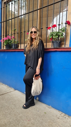 Set seda satinado negro - comprar en línea