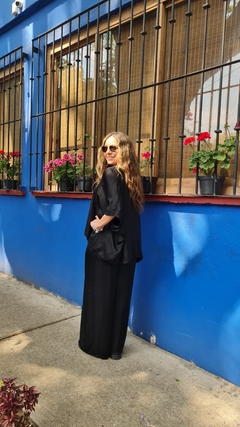 Set seda satinado negro