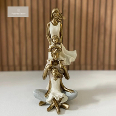 Escultura família 2 filhas