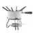 Aparelho de Fondue 10 Peças de Aço Inox Base de Metal Inox/Preto - comprar online