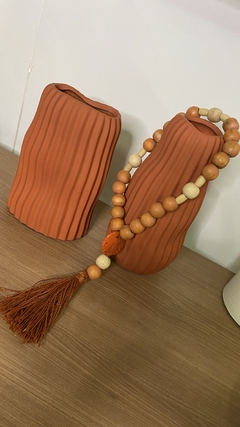 Colar decorativo de mesa terracota preso - comprar online