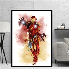 Marvel Filme Avengers Poster Aquarela Da Lona Homem De Ferro Homem Aranha Hulk I - comprar online
