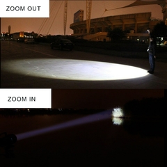 A100 led ao ar livre recarregável zoom mini lanterna tocha de energia t6