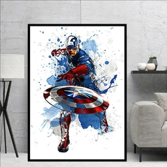 Marvel Filme Avengers Poster Aquarela Da Lona Homem De Ferro Homem Aranha Hulk I - comprar online