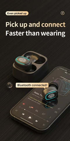 Sem fio Bluetooth Headset Toque Luz Mini Alta Qualidade Tampões Anti Suor HD So