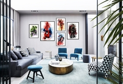 Marvel Filme Avengers Poster Aquarela Da Lona Homem De Ferro Homem Aranha Hulk I - Varejo Express