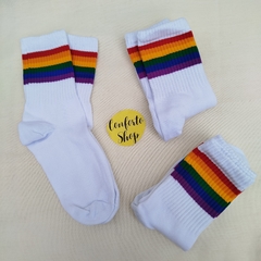 Medias 3/4 lineas rainbow - comprar online