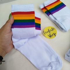 Medias 3/4 lineas rainbow