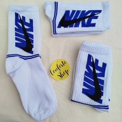 Medias 3/4 Nike blancas y azul - comprar online