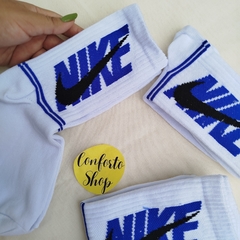 Medias 3/4 Nike blancas y azul