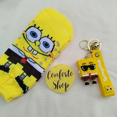 Pack Bob esponja (soquetes+llavero)