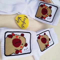 Medias 3/4 capibara corazoncitos - comprar online