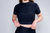 Blusa Manga Curta Azul Escuro