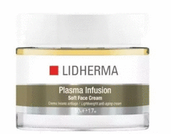 PLASMA INFUSION: “SOFT FACE CREAM”. LIDHERMA. FUNCION ANTIAGE (Presentación: Pote con estuche 50g.)