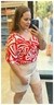 Blusa Plus Size Estampada com Decote V e Laço Frontal - comprar online