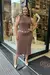 Vestido Regata Malha Texturizada com Abertura Lateral - Hellena Plus