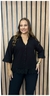 Camisa Plus Size Manga 3/4 com Detalhe Laise